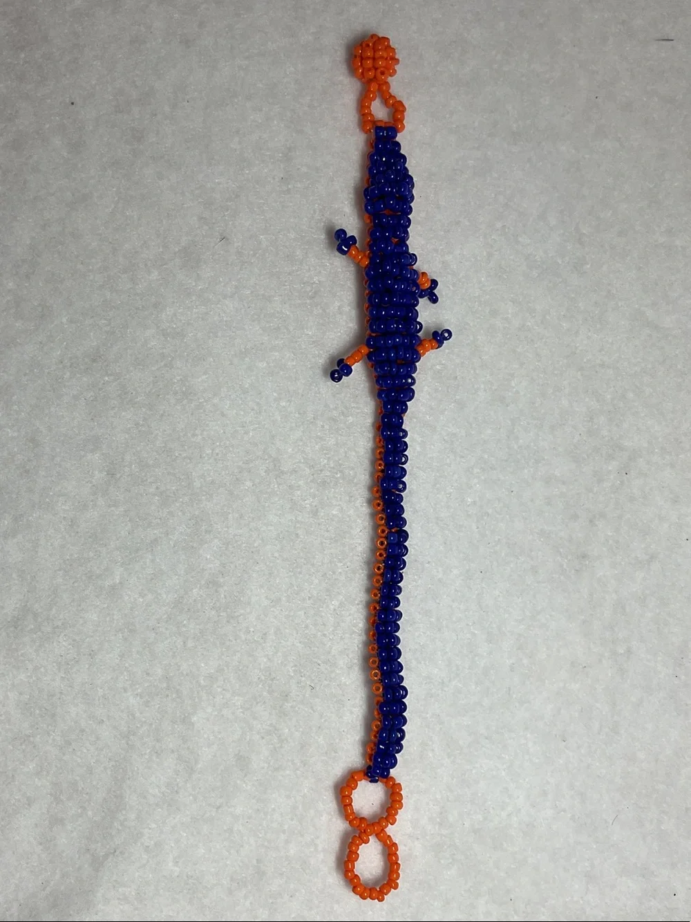 Florida Gators Handcrafted Blue & Orange Beaded Bracelet